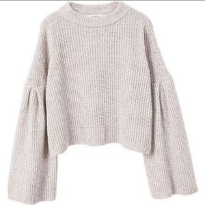 MANGO Bell Sleeve Chenille Sweater